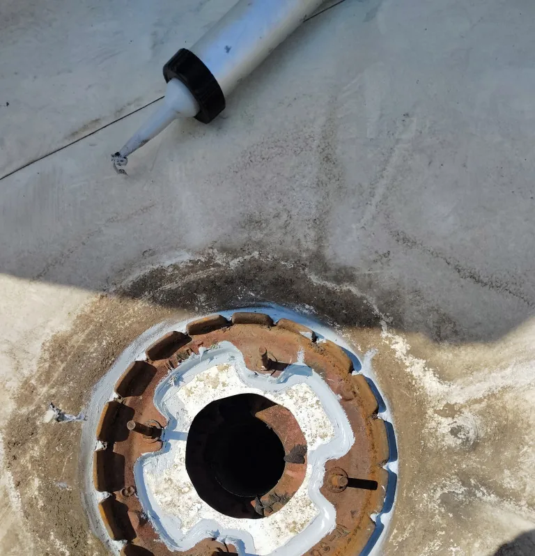 Drain bowl assembly resealed on a single-ply roof