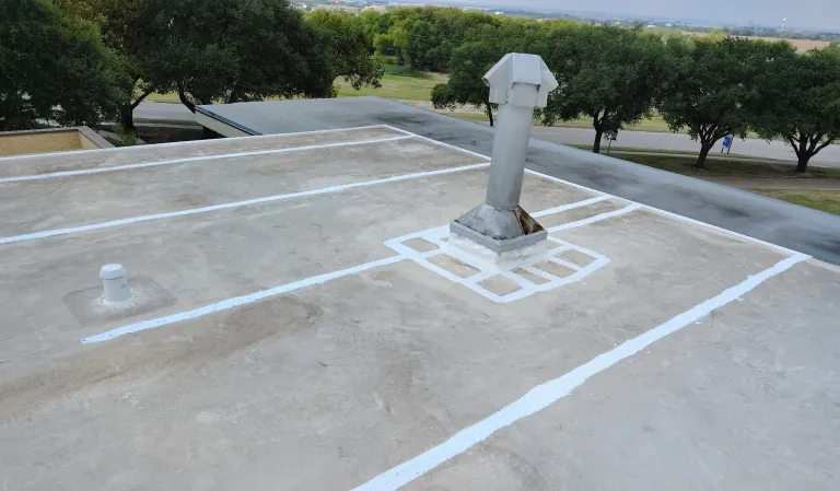 Probed and sealed heat-welded seams on a single-ply roof